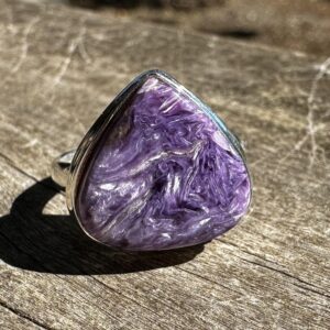 Charoite Healing Stone Ring, 925 Silver, Size 7.5, With Positive Healing Energy! Charoite Healing Stone Ring, 925 Silver, Size 7.5, With Positive Healing Energy!