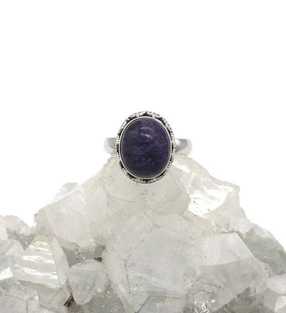 Charoite Ring, Size 7 1/2