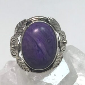 Sterling Silver Lab Created Charoite Ring, Size 6