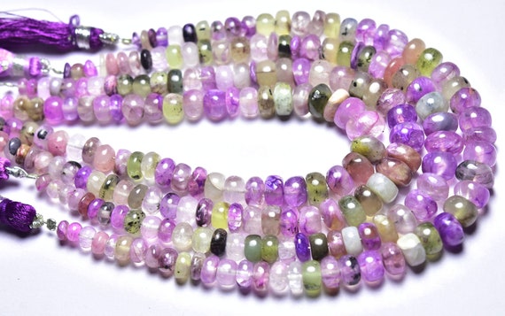Charoite Rondelle Beads - 8 Inches - Natural Beautiful Smooth Charoite Rondelle - Size Is 5 - 9 Mm #1569 Charoite Rondelle Beads - 8 Inches - Natural Beautiful Smooth Charoite Rondelle - Size Is 5 - 9 Mm #1569