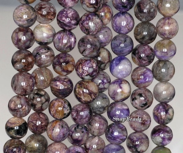 11mm Genuine Charoite Gemstone A Purple Round 11mm Loose Beads 16 Inch Full Strand (90146282-249)