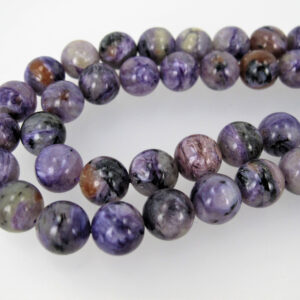 12mm Charoite round beads. Natural Rare Charoite Beads. Purple round beads. Healing stone