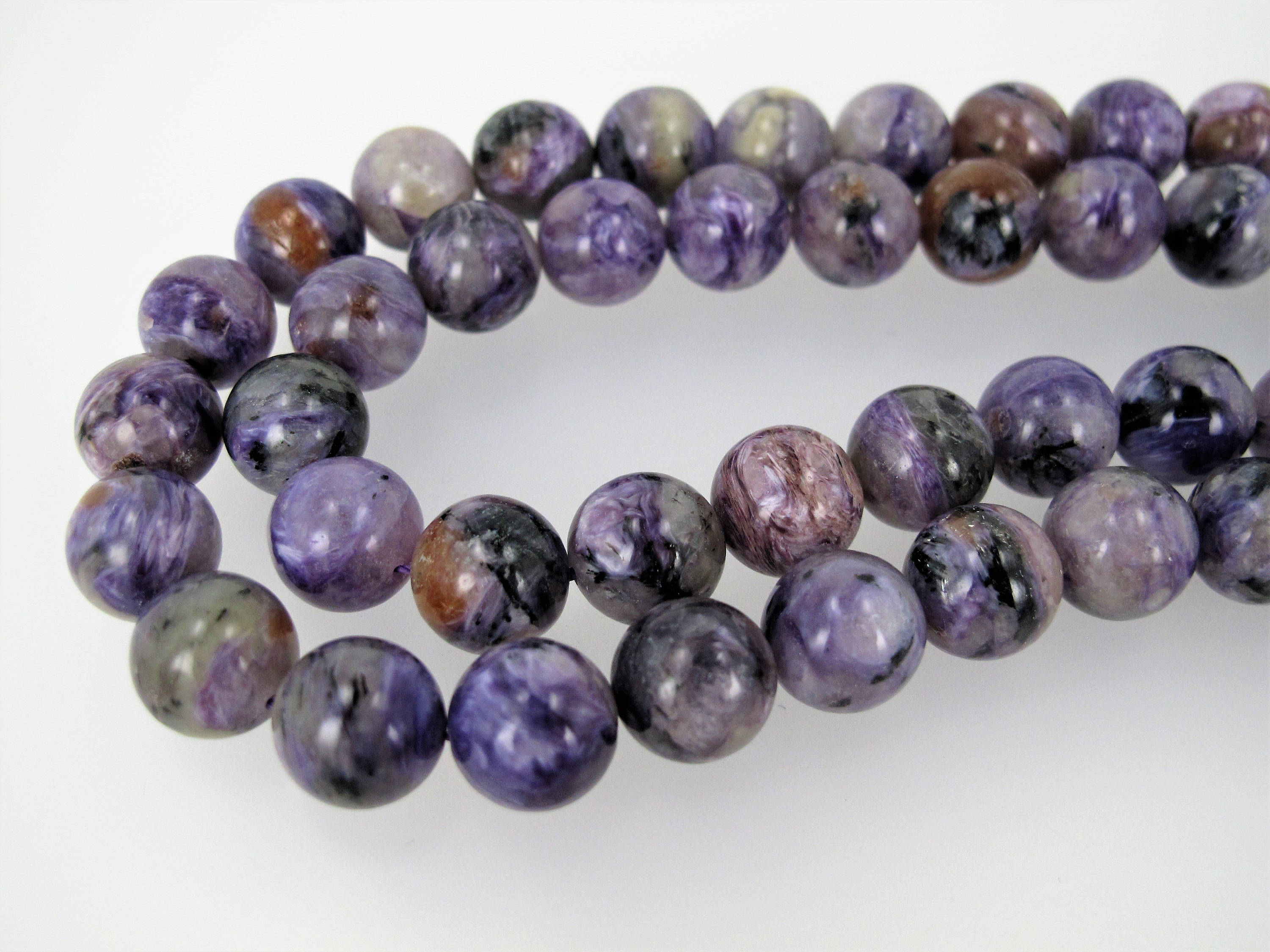 12mm Charoite Round Beads. Natural Rare Charoite Beads. Purple Round Beads. Healing Stone
