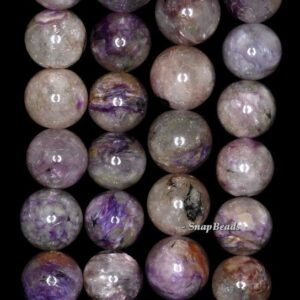 12mm   Genuine Charoite Gemstone Purple Round 12mm Loose Beads 15.5 inch Full Strand (90146283-248)