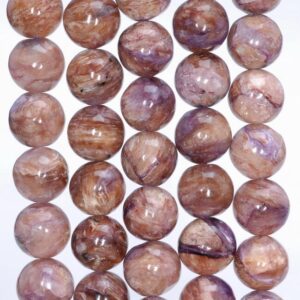 12mm Genuine Charoite Gemstone Grade A Brown Round Loose Beads 7.5 inch Half Strand (80004771-460)