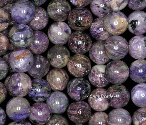 13mm Genuine Charoite Gemstone A Purple Round 13mm Loose Beads 7.5 Inch Half Strand (90144681-249)
