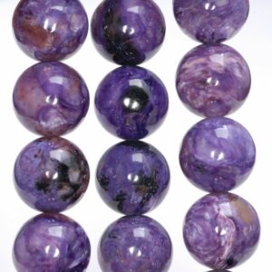 16MM  Genuine Charoite Gemstone Grade AAA Round Loose Beads 4 Beads  (80004115-A175)