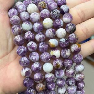 Natural Genuine Charoite Round Beads,6mm 8mm 10mm 12mm Charoite Beads Wholesale Supply,one Strand 15"