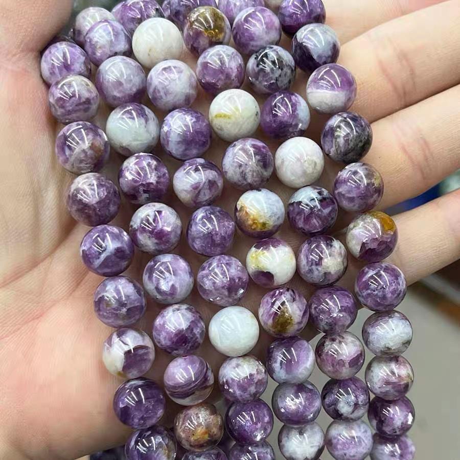 Natural Genuine Charoite Round Beads,6mm 8mm 10mm 12mm Charoite Beads Wholesale Supply,one Strand 15"