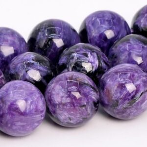 Russia Charoite Beads Genuine Natural Round Gemstone Beads