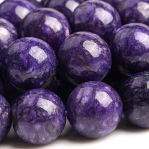 Treated Charoite Gemstone Beads 9-10MM Deep Purple Round A Quality Loose Beads (106269)
