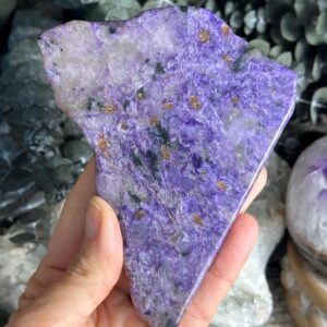 Charoite Charging Slab, Flat Stone Plate