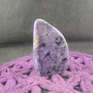 Charoite Freeform Polished Crystal Standing Purple Stones Russian Russia