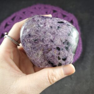 Charoite Freeform Polished Crystal Standing Palmstone Purple Stones Russian Russia