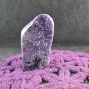 Charoite Freeform Polished Crystal Standing Purple Stones Russian Russia