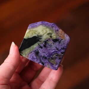 Charoite Freeform | Polished Charoite Crystal Freeform | Tinaksite, Aegerine, Canasite
