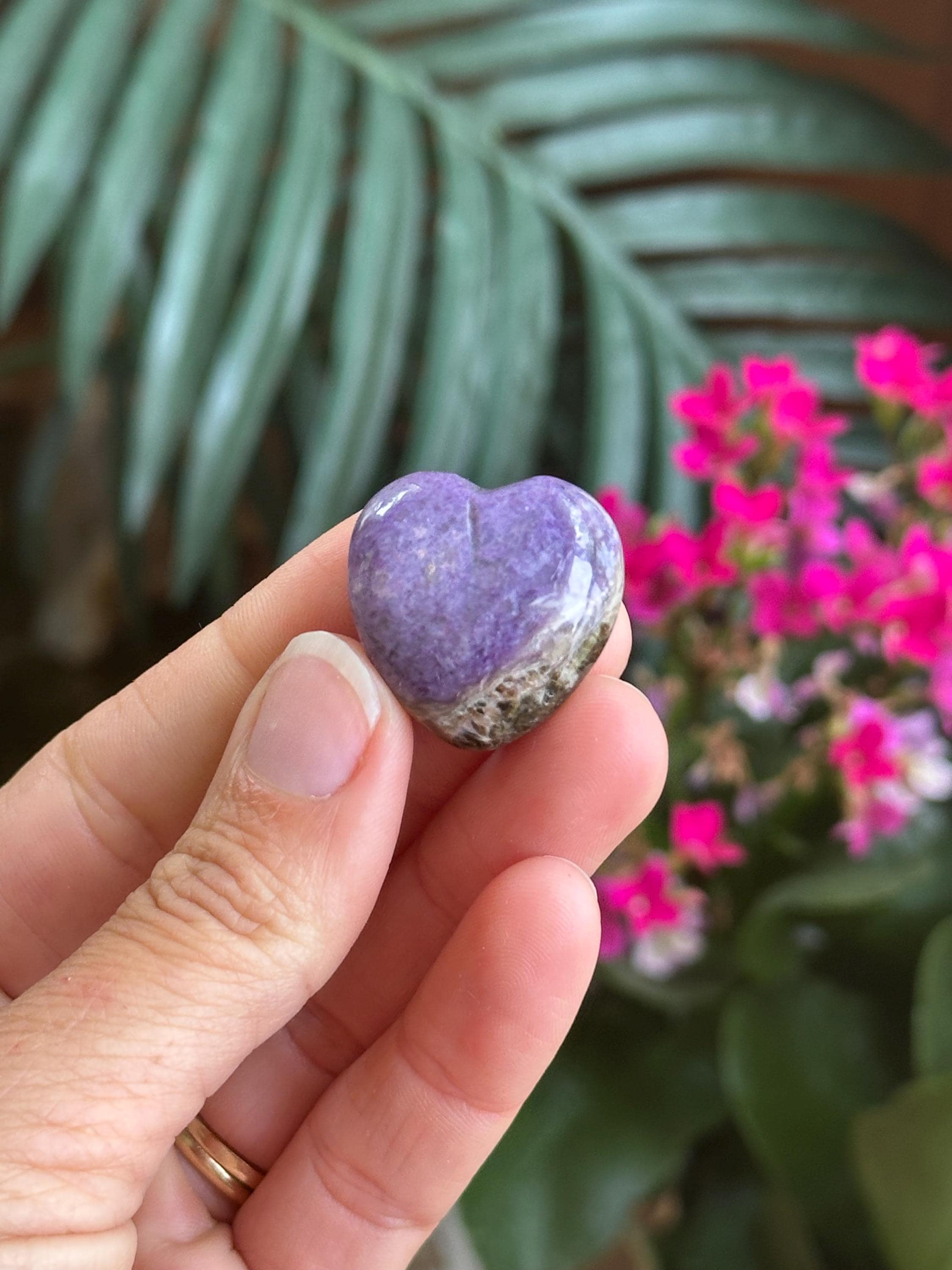 Charoite Heart