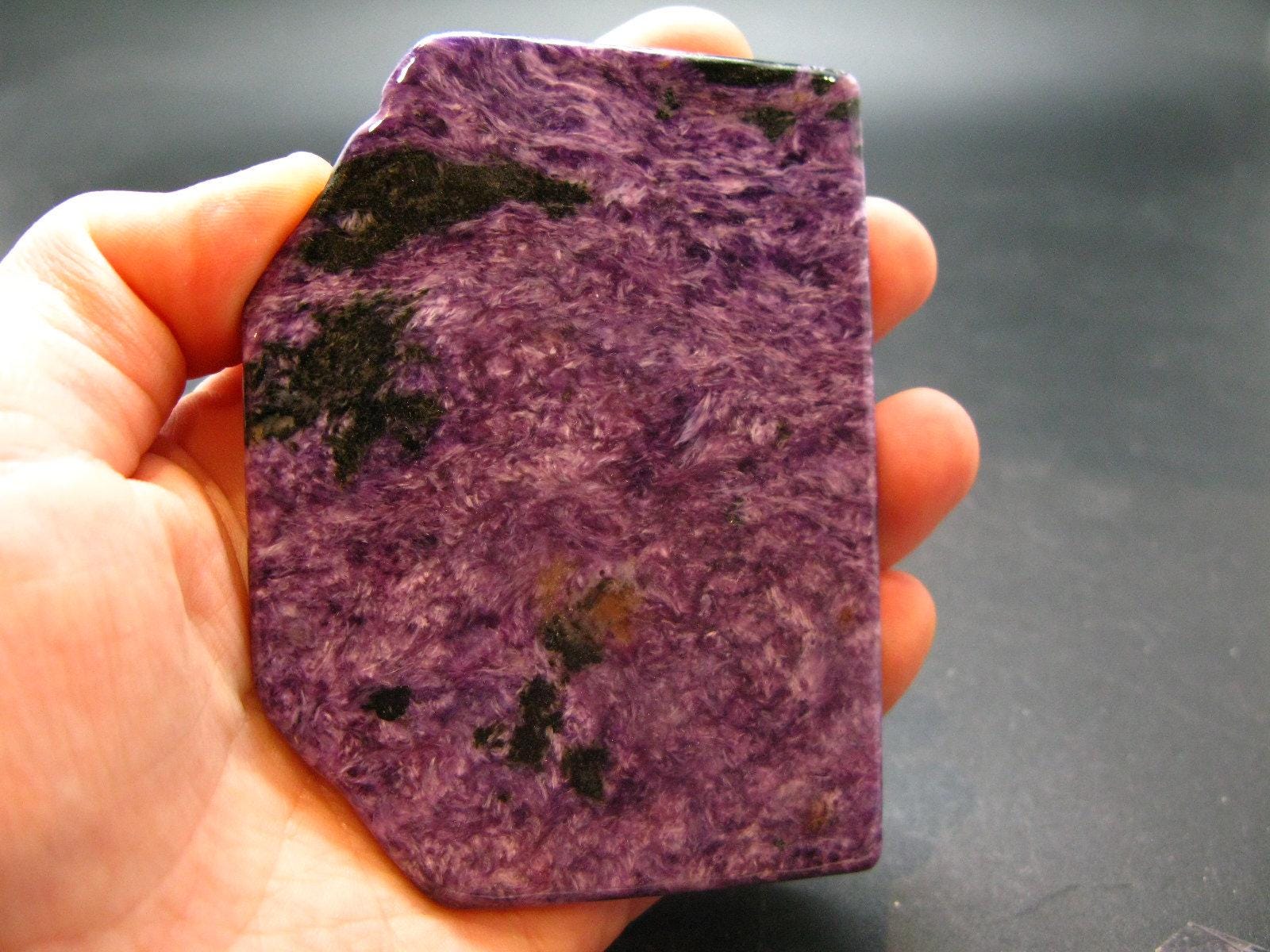 Large Nice Charoite Slab From Russia - 105.52 Grams - 3.4"