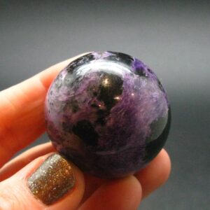 Nice Charoite Sphere From Russia - 63.05 Grams - 1.3"