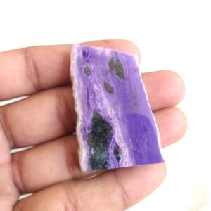 Polished Charoite Stone Slice: AAA Grade Gemstone Slab (48x30x10 MM)
