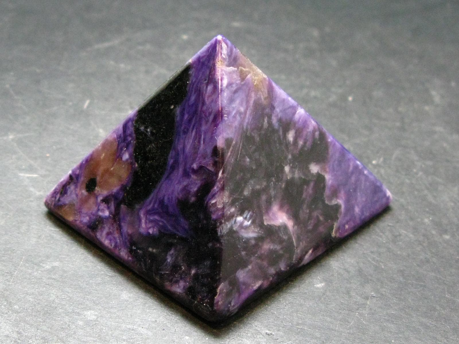 Rare High-quality Charoite Pyramid From Russia - 1.6" - 103.07 Grams