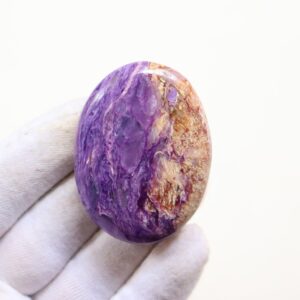 Rare Charoite Palmstone, Natural Charoite Stone from Russia, High Quality Charoite Stone, Balancing Stone, Third Eye and Crown Chakra