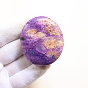 Rare Charoite Palmstone, Natural Charoite Stone from Russia, High Quality Charoite Stone, Balancing Stone, Third Eye and Crown Chakra