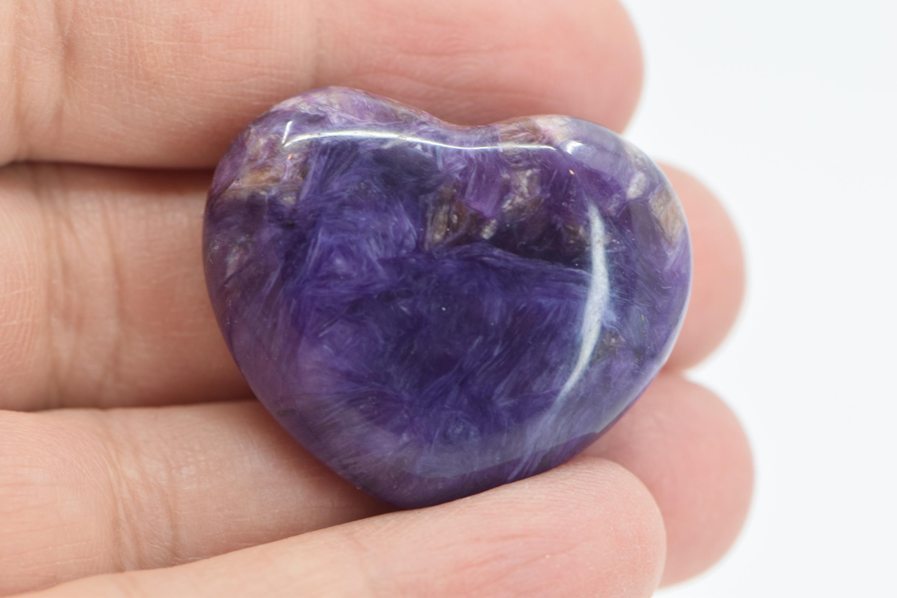 Small Charoite Heart