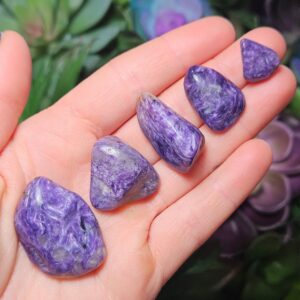 Charoite Crystal - Charoite Stone - Tumbled Charoite - Charoite Tumbled - Purple Charoite - Charoite Chips - Charoite - Polished Charoite