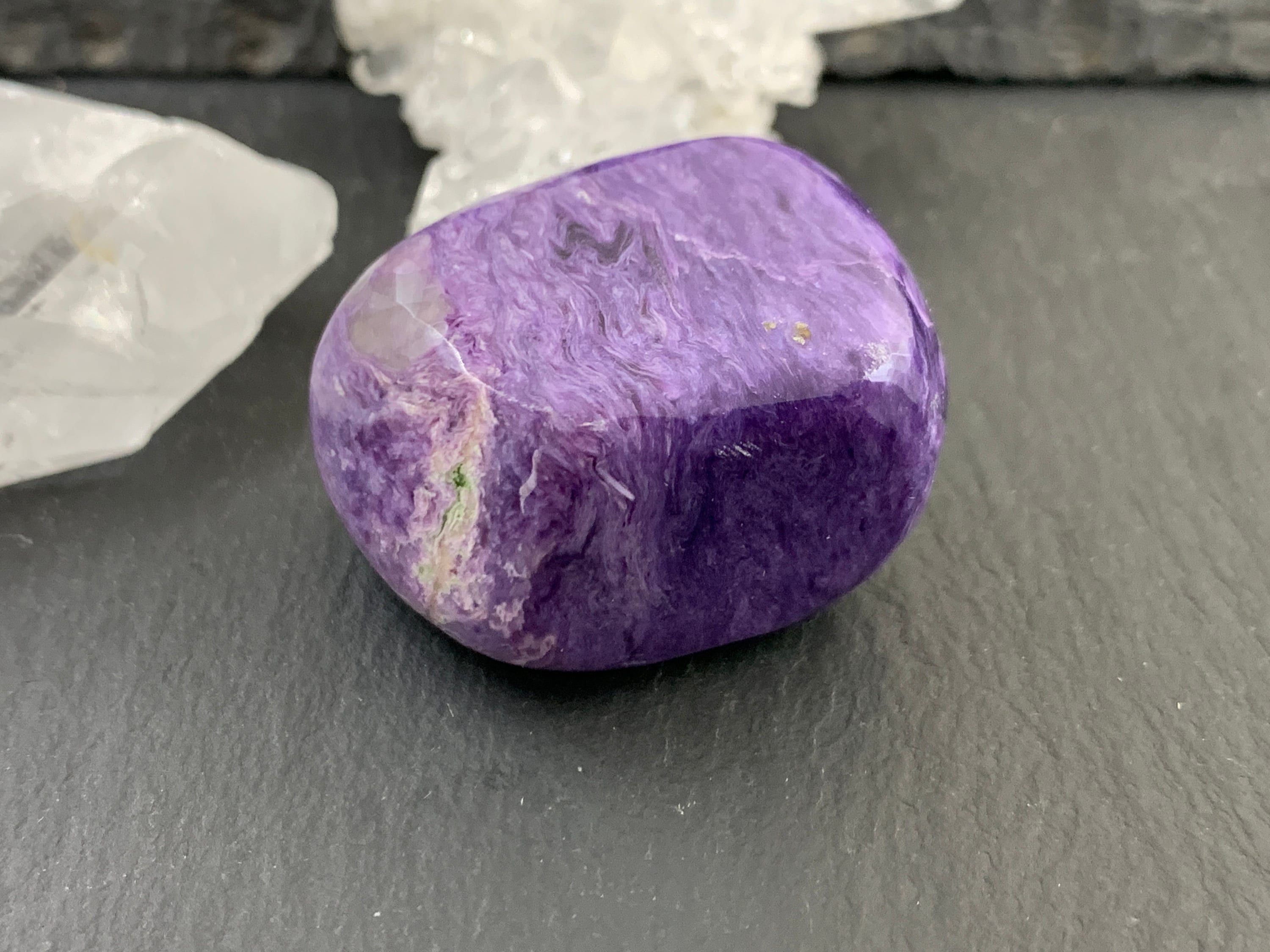 Natural Charoite Stone - Purple Tumbled Gem From Russia