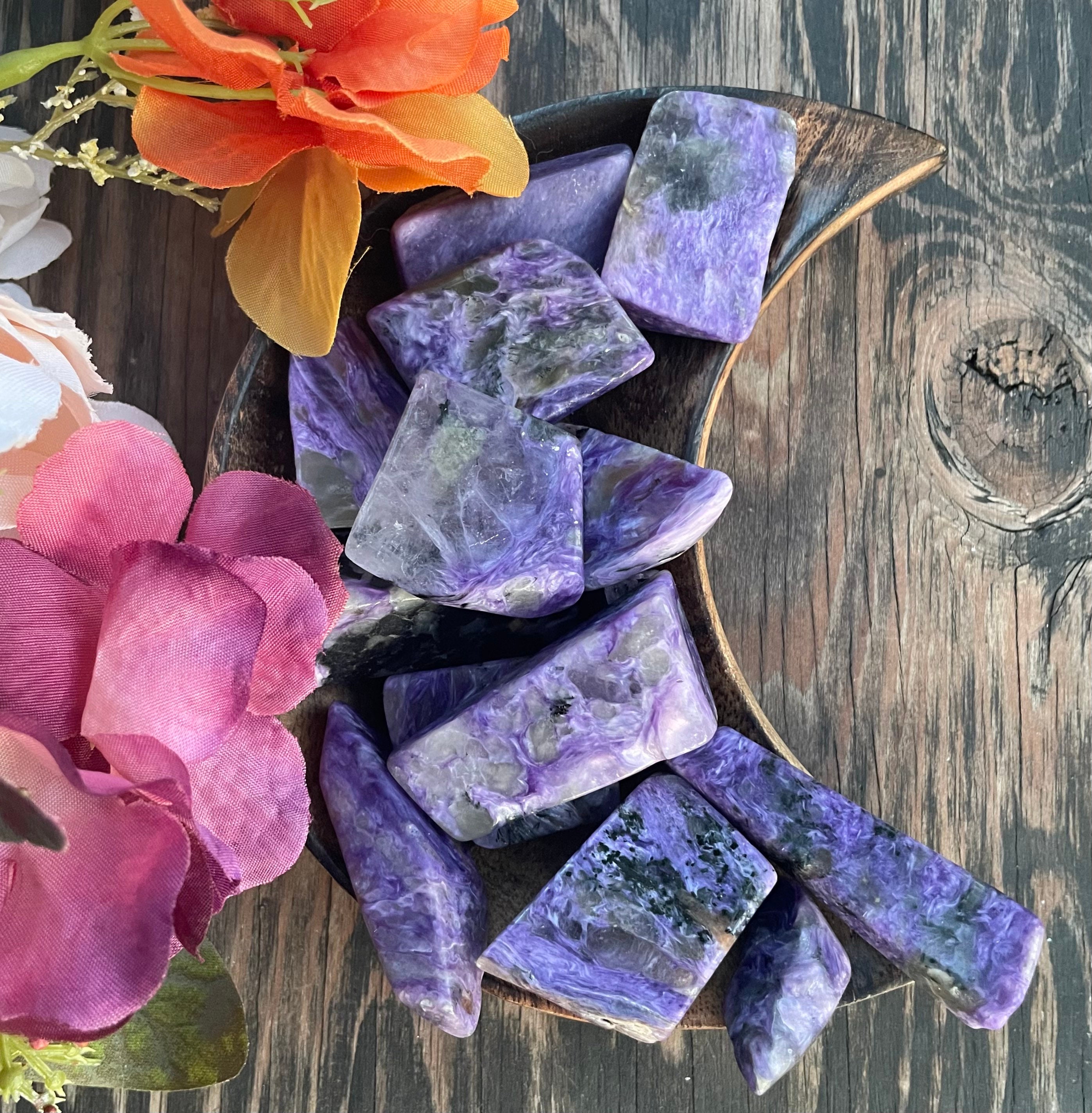 Charoite, Charoite Tumbles, Qty. 1 Charoite, Charoite Tumbles, Qty. 1