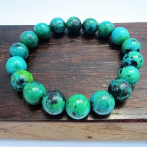 Chrysocolla Beaded Bracelet, Chakra Cleanser, Yoga Meditation