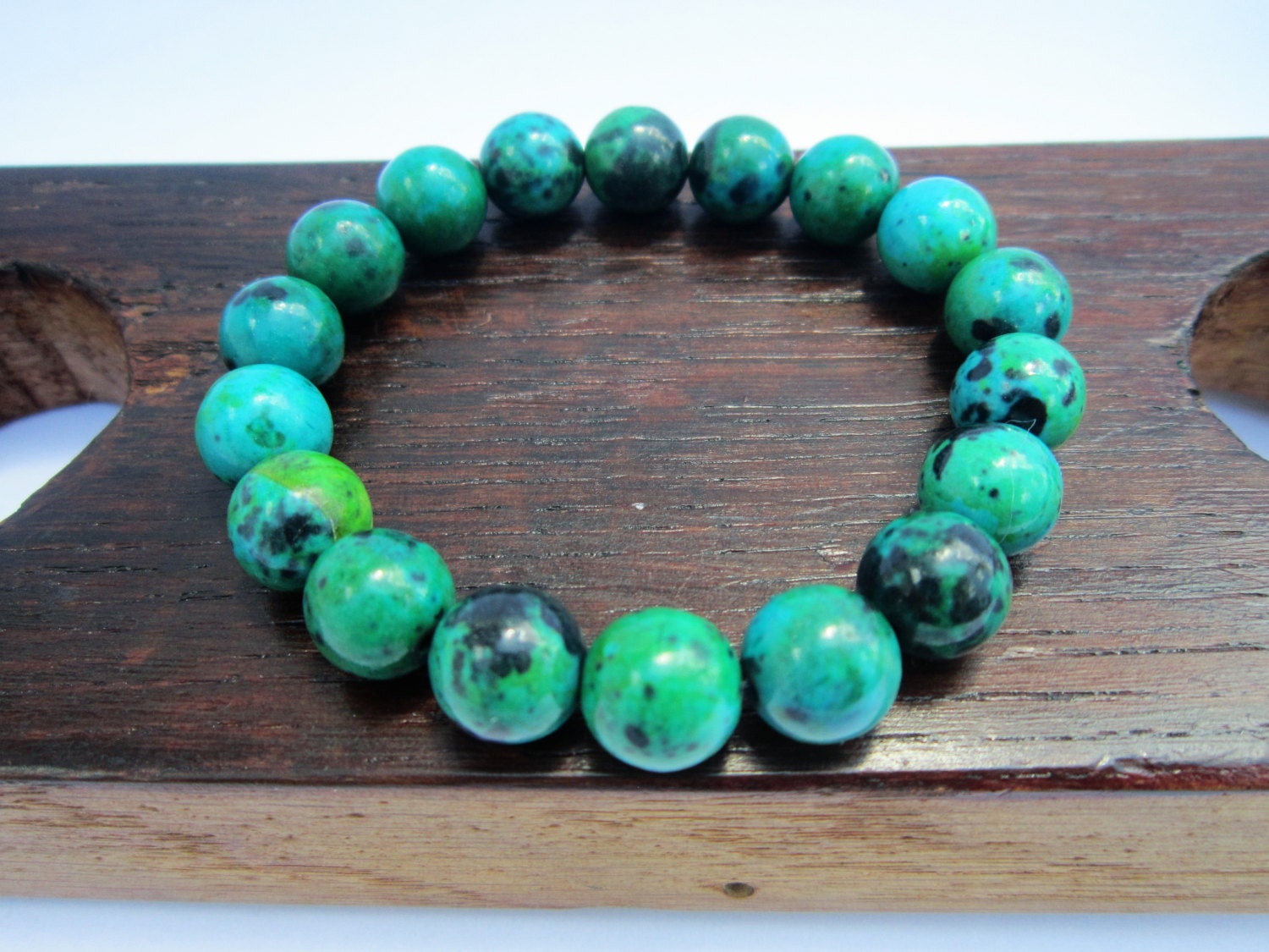 Chrysocolla Beaded Bracelet, Chakra Cleanser, Yoga Meditation Chrysocolla Beaded Bracelet, Chakra Cleanser, Yoga Meditation