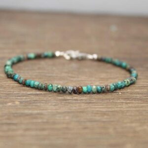 Chrysocolla Bracelet, Beaded, Stacking, Chrysocolla Jewelry, Gemstone Jewelry