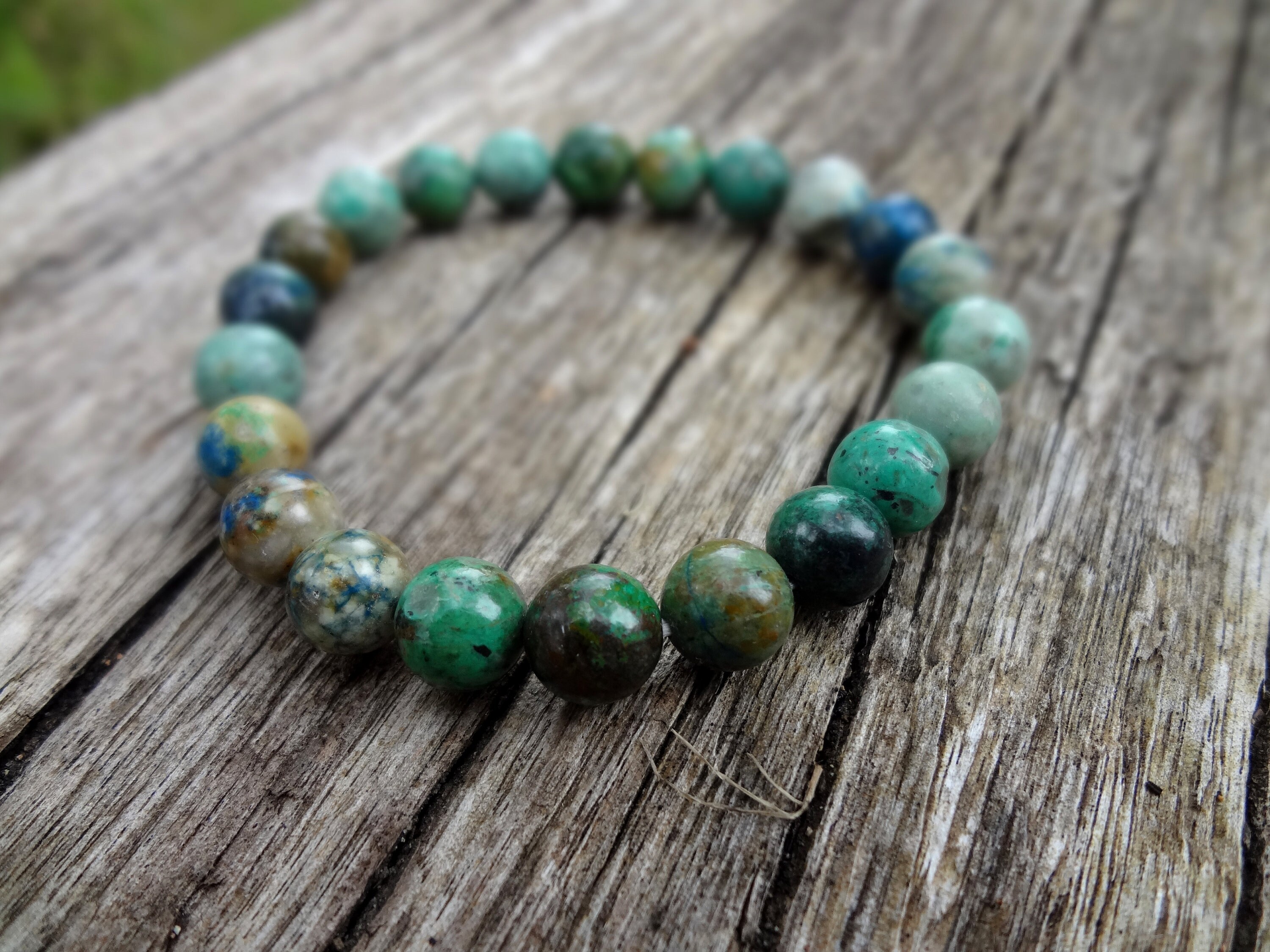 Chrysocolla Bracelet. Boho Style Teal Blue Gemstone Statement Bracelet Handmade In Australia By Miss Leroy Chrysocolla Bracelet. Boho Style Teal Blue Gemstone Statement Bracelet Handmade In Australia By Miss Leroy