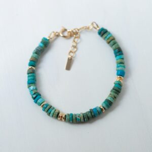 Chrysocolla | heishi Chrysocolla Bracelet,  14K gold filled, gold Chrysocolla Bracelet | Chrysocolla | women's Chrysocolla