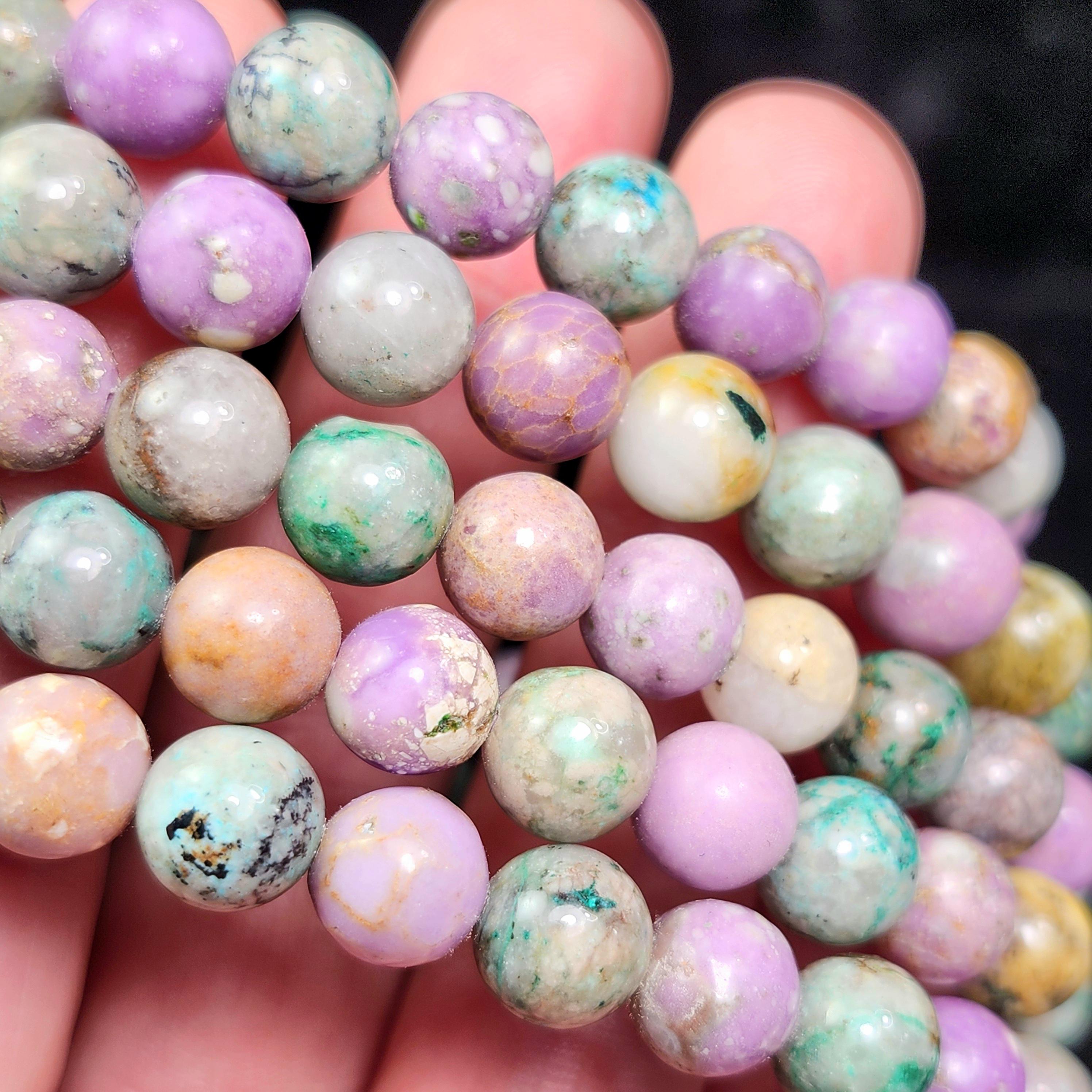 Phosphosiderite & Chrysocolla Bracelet - Phosphosiderite Beads - Chrysocolla Beads - Phosphosiderite Jewelry - Chrysocolla Jewelry Phosphosiderite & Chrysocolla Bracelet - Phosphosiderite Beads - Chrysocolla Beads - Phosphosiderite Jewelry - Chrysocolla Jewelry