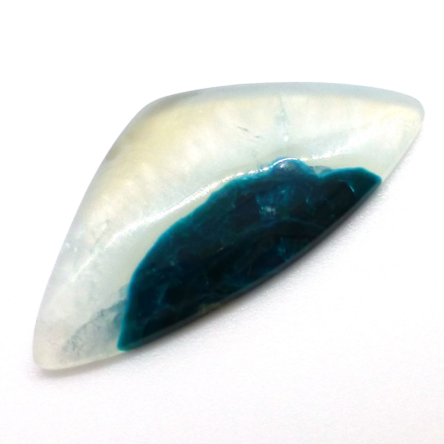 11.065 Carats Ray Mine Blue Dot Chrysocolla Cabochon Bulls Eye Gem Grade Arizona Hand Cut Triangle Turquoise Jewelry Stalactite Stalagmite 11.065 Carats Ray Mine Blue Dot Chrysocolla Cabochon Bulls Eye Gem Grade Arizona Hand Cut Triangle Turquoise Jewelry Stalactite Stalagmite