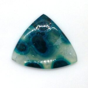 11.175 Carats Ray Mine Blue Dot Chrysocolla Cabochon Bulls Eye Gem Grade Arizona Hand Cut Triangle Turquoise Jewelry Stalactite Stalagmite