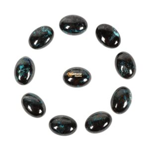 14mm Chrysocolla Gemstone Oval Flatback CAB Cabochon