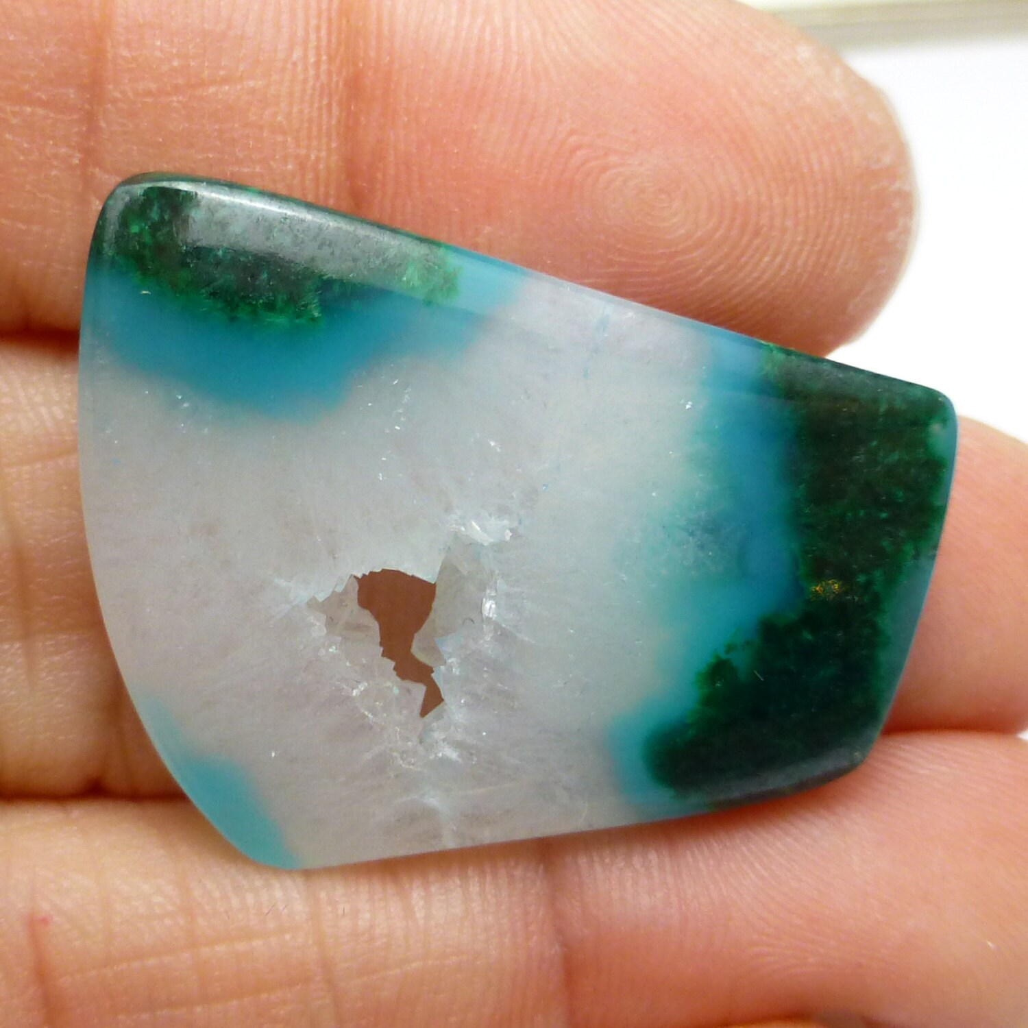 38.12 Carats Ray Mine Blue Dot Chrysocolla Cabochon Bulls Eye Aaa Gem Grade Arizona Hand Cut Druzy Pocket Jewelry Stalactite Stalagmite