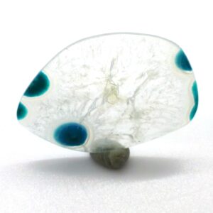 6.370 Carats Ray Mine Blue Dot Chrysocolla Cabochon Bulls Eye Gem Grade Arizona Hand Cut Turquoise Jewelry Stalactite Stalagmite