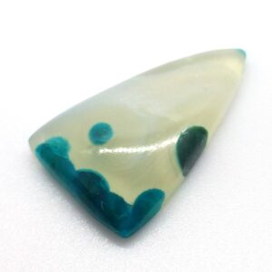 8.120 Carats Ray Mine Blue Dot Chrysocolla Cabochon Bulls Eye Gem Grade Arizona Hand Cut Turquoise Jewelry Stalactite Stalagmite