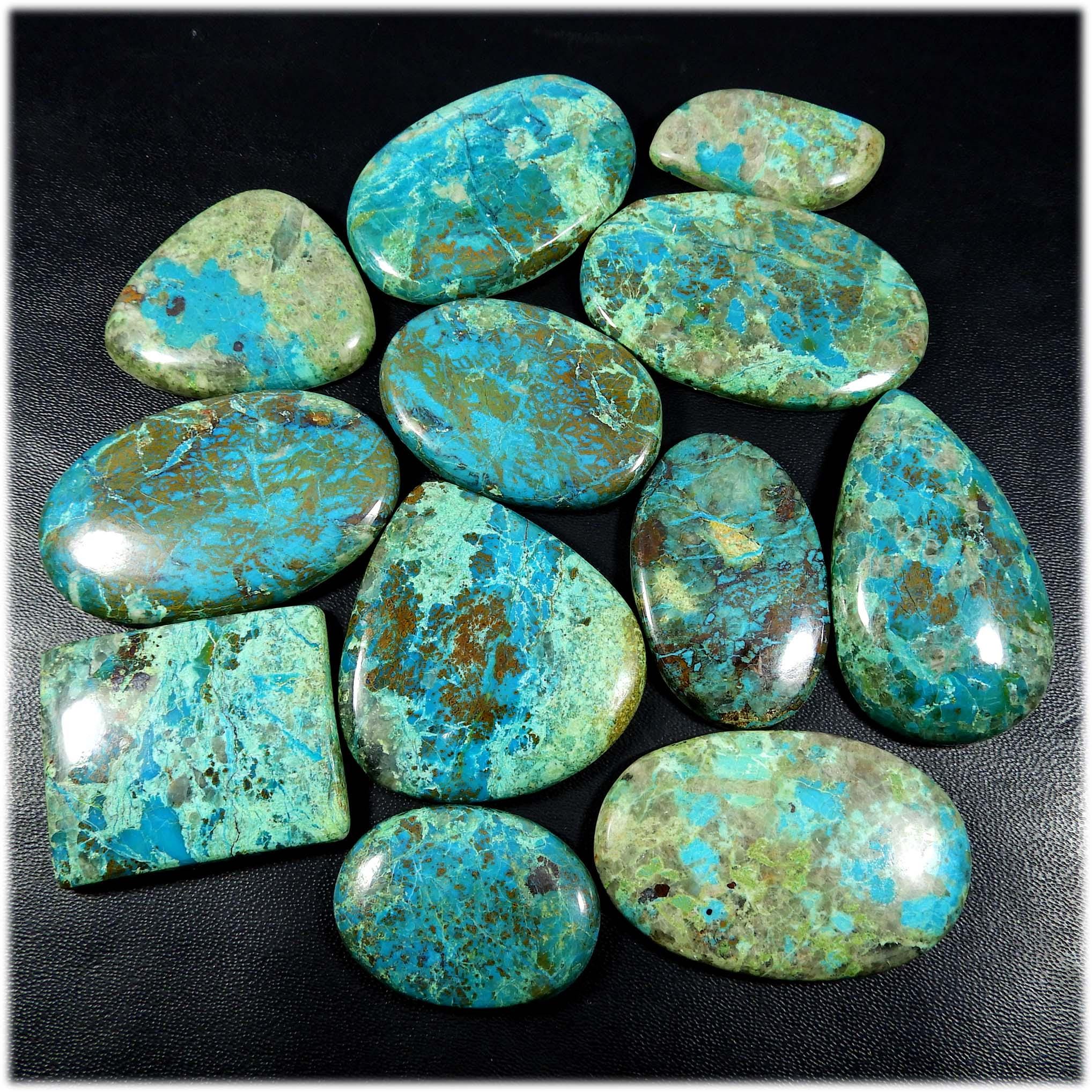 Amazing~ Natural Chrysocolla. Chrysocolla Gemstone. Green Blue Chrysocolla Cabochon. Mix Shape Wholesale Chrysocolla Loose For Jewelry.