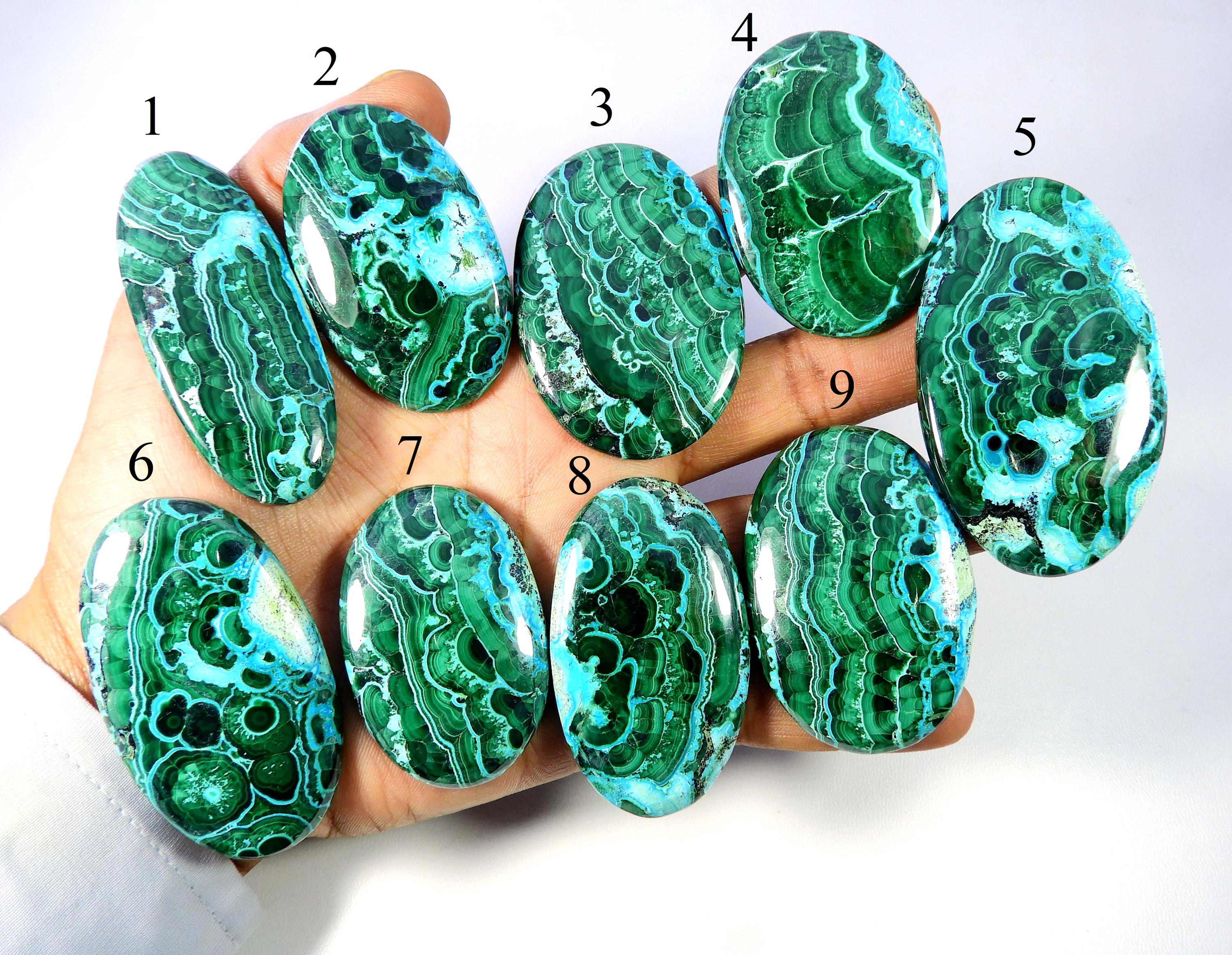 Big Size~ Green Blue Malachite Chrysocolla Gemstone. Natural Malachite Chrysocolla Cabochon. Oval Shape Chrysocolla Malachite Loose .