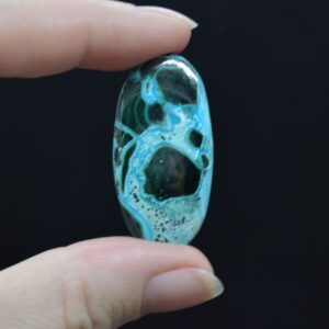 Large Malachite With Chrysocolla Oval Gemstone Cabochons - 1 Count - 9 Options Lot 02