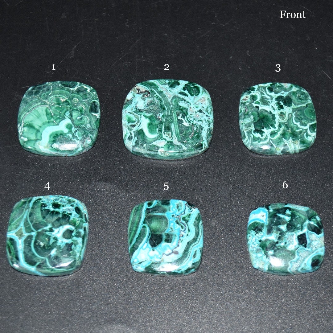 Malachite Chrysocolla Freeform Cabochon - 1 Count Malachite Chrysocolla Freeform Cabochon - 1 Count