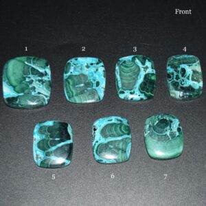 Malachite Chrysocolla Gemstone Cabochons - 1 Count - Large Rectangular Cabochon - 7 Options
