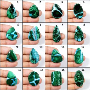 Malachite Chrysocolla Gemstone. Natural Green Blue Malachite Chrysocolla Cabochon.mix Shape Chrysocolla Malachite Loose. Mhm-a
