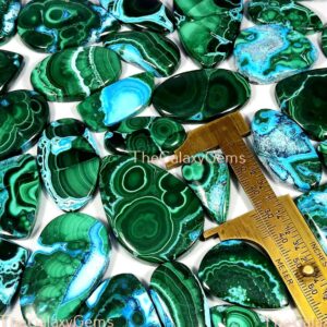 Malachite Chrysocolla Gemstone. Malachite Chrysocolla Wholesale Lot Bulk. Natural Green Blue Malachite Chrysocolla Cabochon. Up To 5000 Cts.